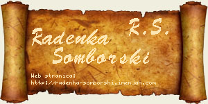 Radenka Somborski vizit kartica
